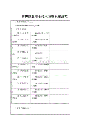 零售商业安全技术防范系统规范.docx