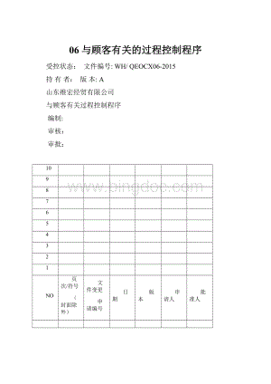 06与顾客有关的过程控制程序.docx