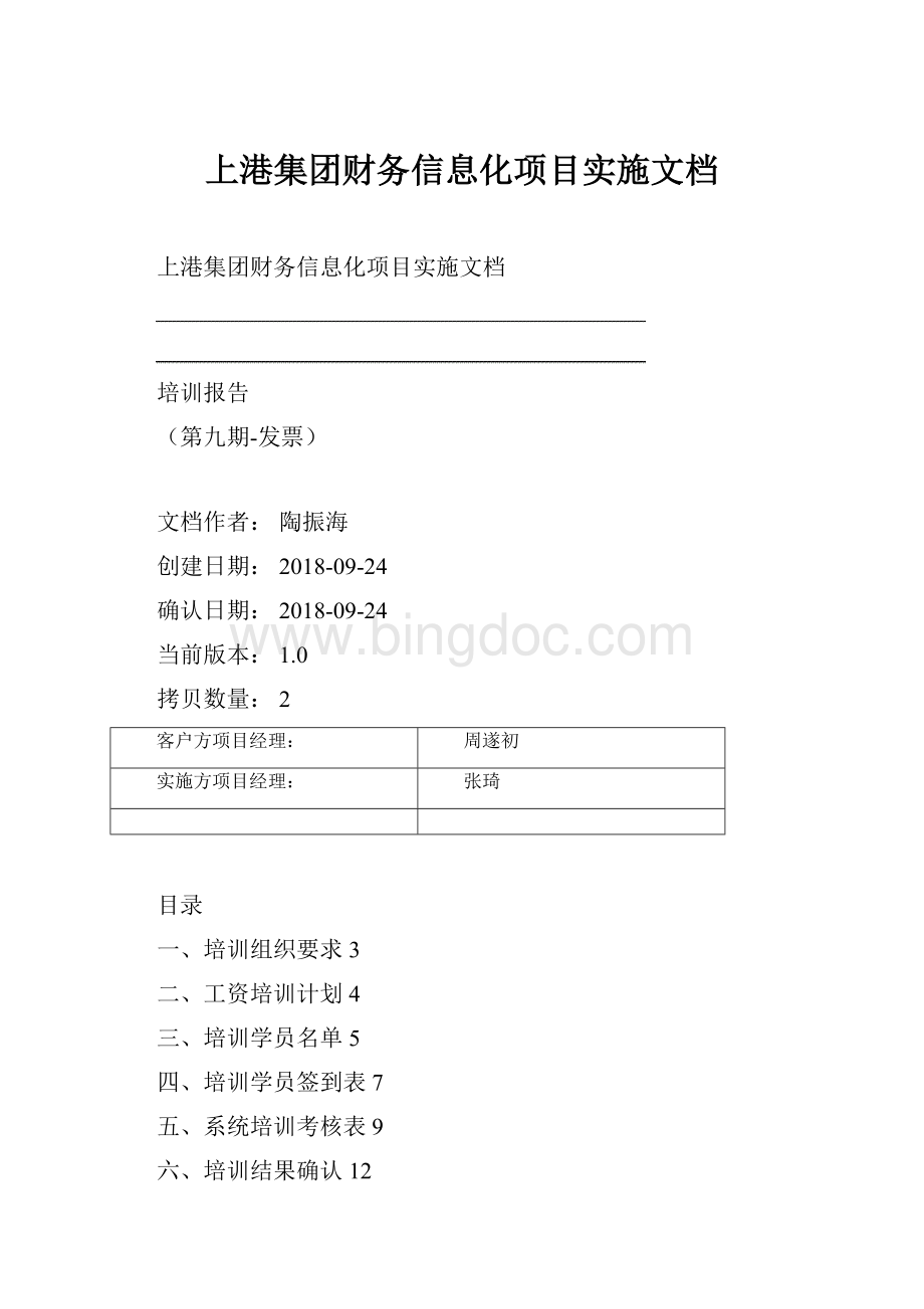 上港集团财务信息化项目实施文档Word格式.docx