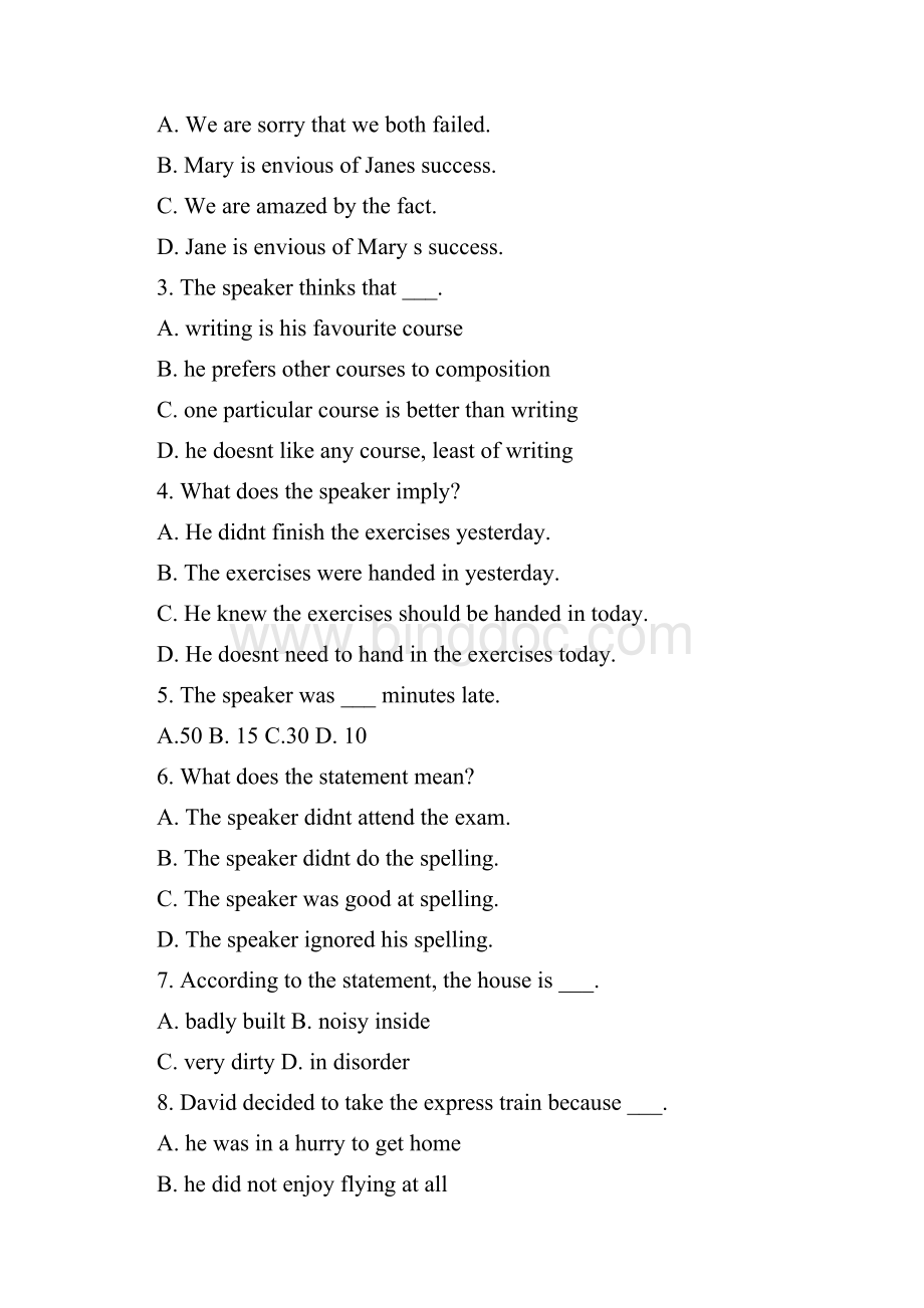 1997年英语专业四级考试真题Word文件下载.docx_第3页