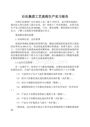 石化集团工艺流程生产实习报告Word文档格式.docx