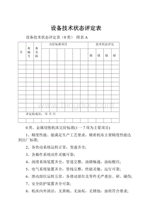 设备技术状态评定表.docx