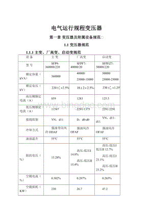 电气运行规程变压器.docx