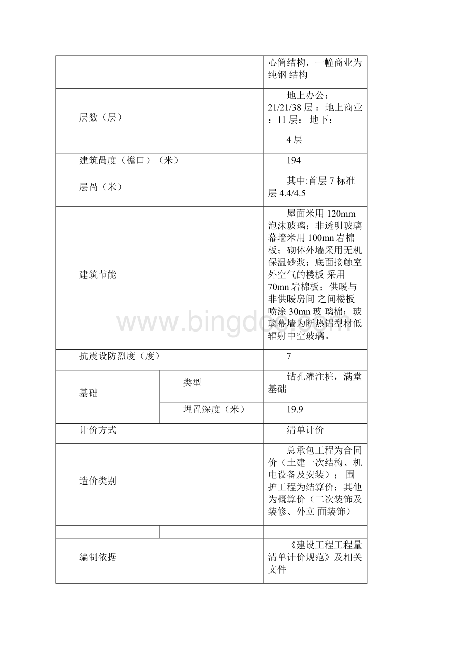 高层办公楼造价指标分析Word文件下载.docx_第2页