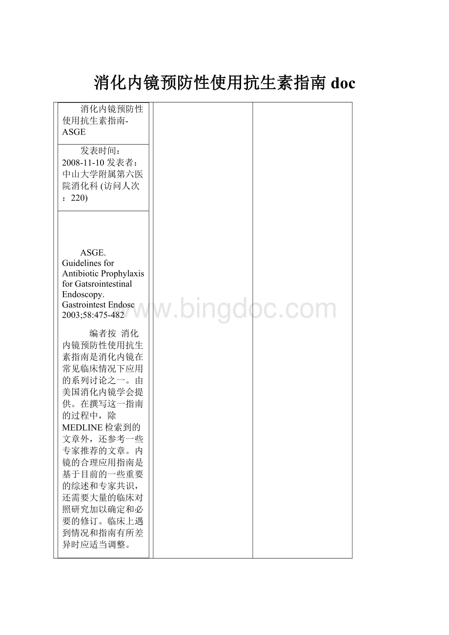 消化内镜预防性使用抗生素指南doc.docx