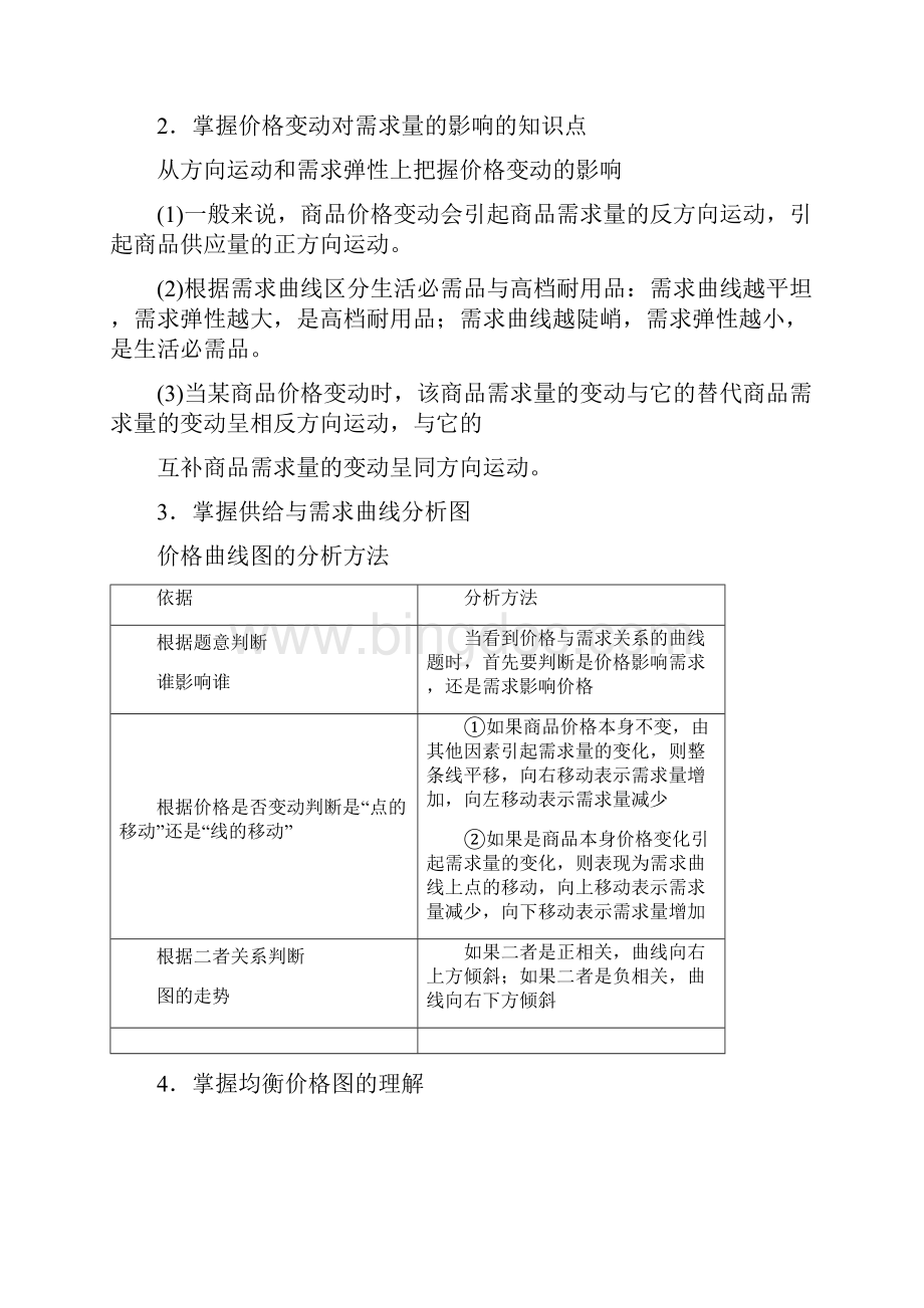 高三政治二轮复习2多变的价格 知识点的+试题.docx_第3页