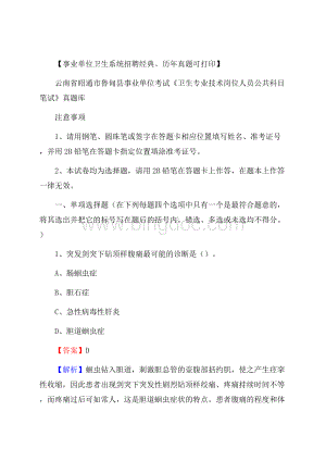 云南省昭通市鲁甸县《卫生专业技术岗位人员公共科目笔试》真题文档格式.docx