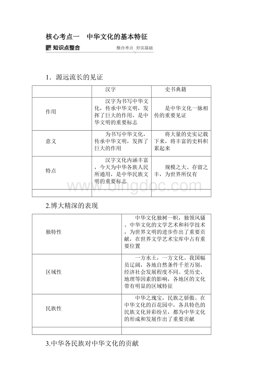 高考政治必修3大一轮复习讲义第26课 我们的中华文化.docx_第2页