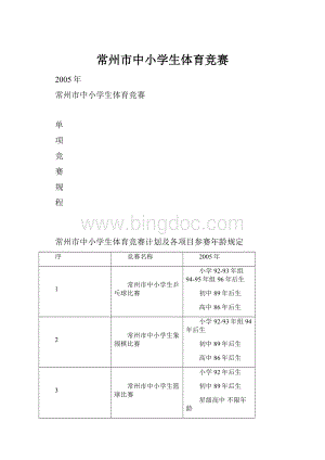 常州市中小学生体育竞赛Word格式.docx