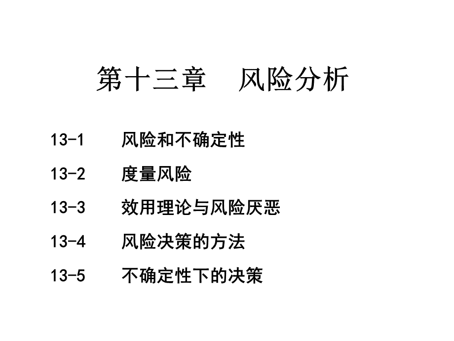 第十三讲风险分析.ppt