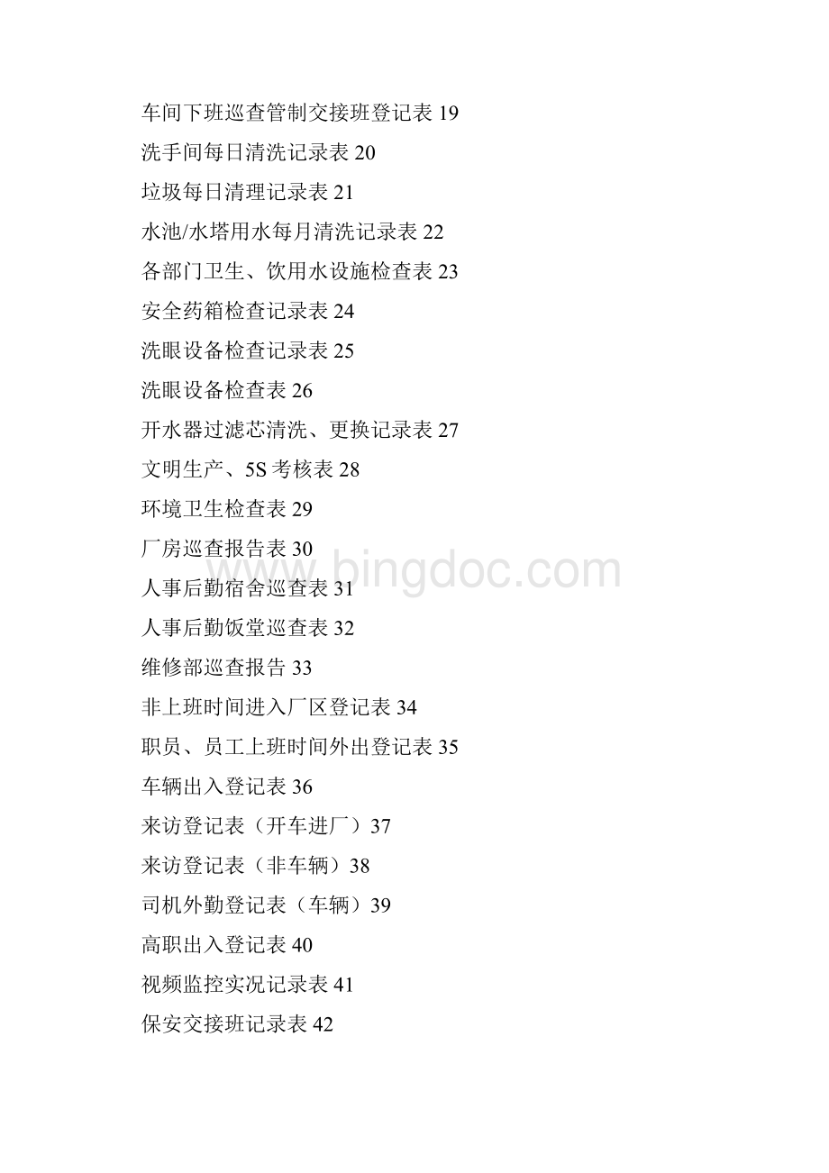 安全管理套表安全工作表格大全Word格式.docx_第2页