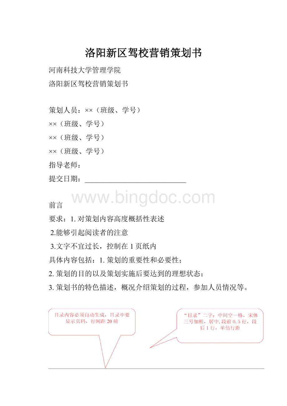 洛阳新区驾校营销策划书.docx