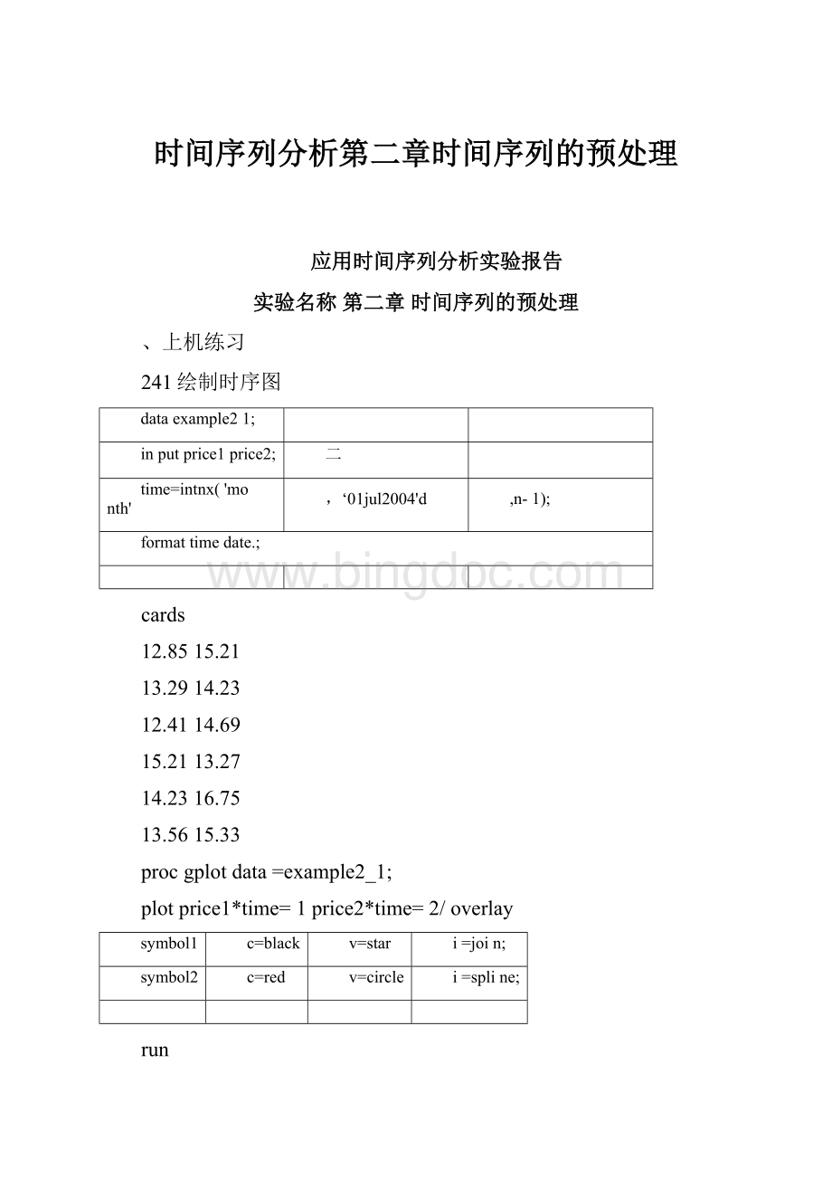 时间序列分析第二章时间序列的预处理Word下载.docx_第1页