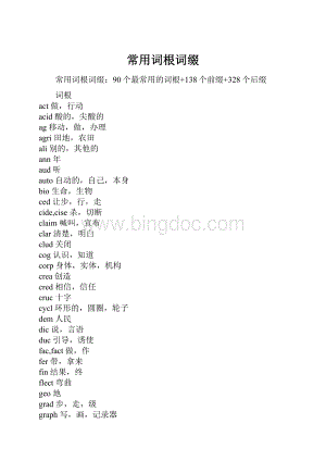 常用词根词缀Word下载.docx