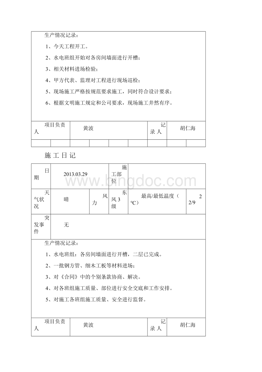 室内装饰工程施工日志DOC.docx_第2页