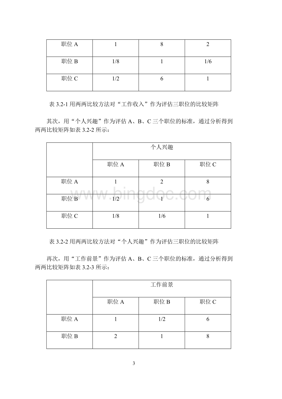 用层次分析法选择理想的工作.docx_第3页