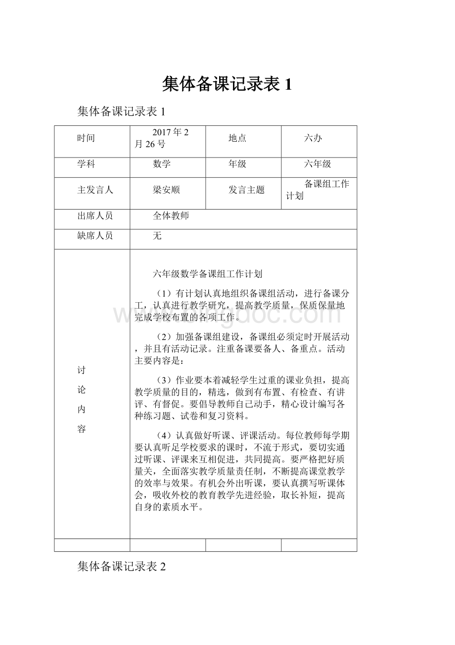 集体备课记录表1Word下载.docx