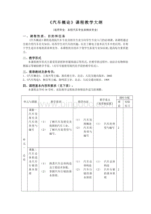 《汽车概论》课程教学大纲.doc