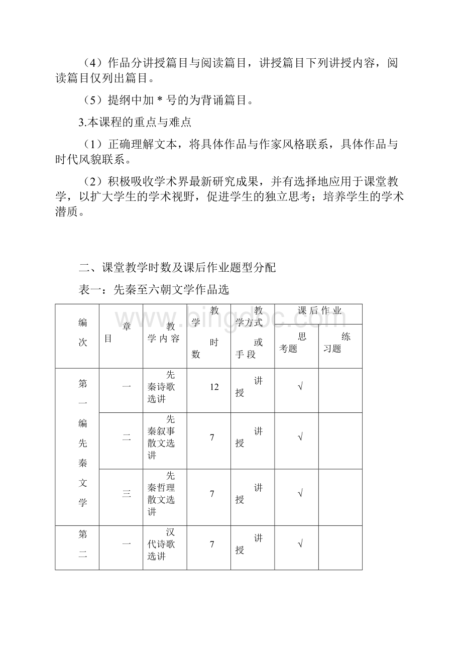 汉语言文学专业《中国古代文学作品选》.docx_第2页