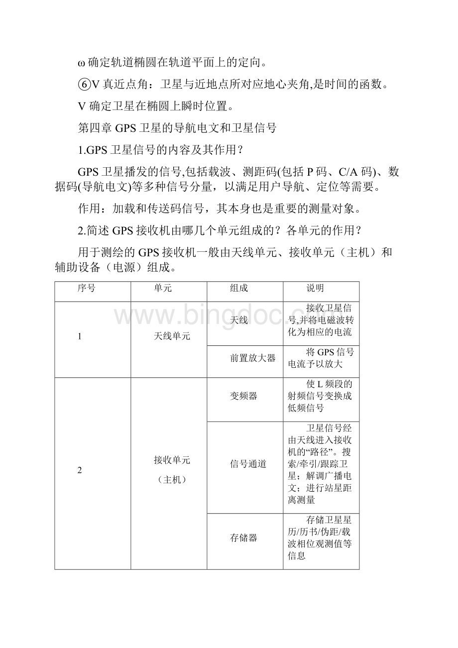 GPS测量原理与应用期末考试复习Word下载.docx_第3页