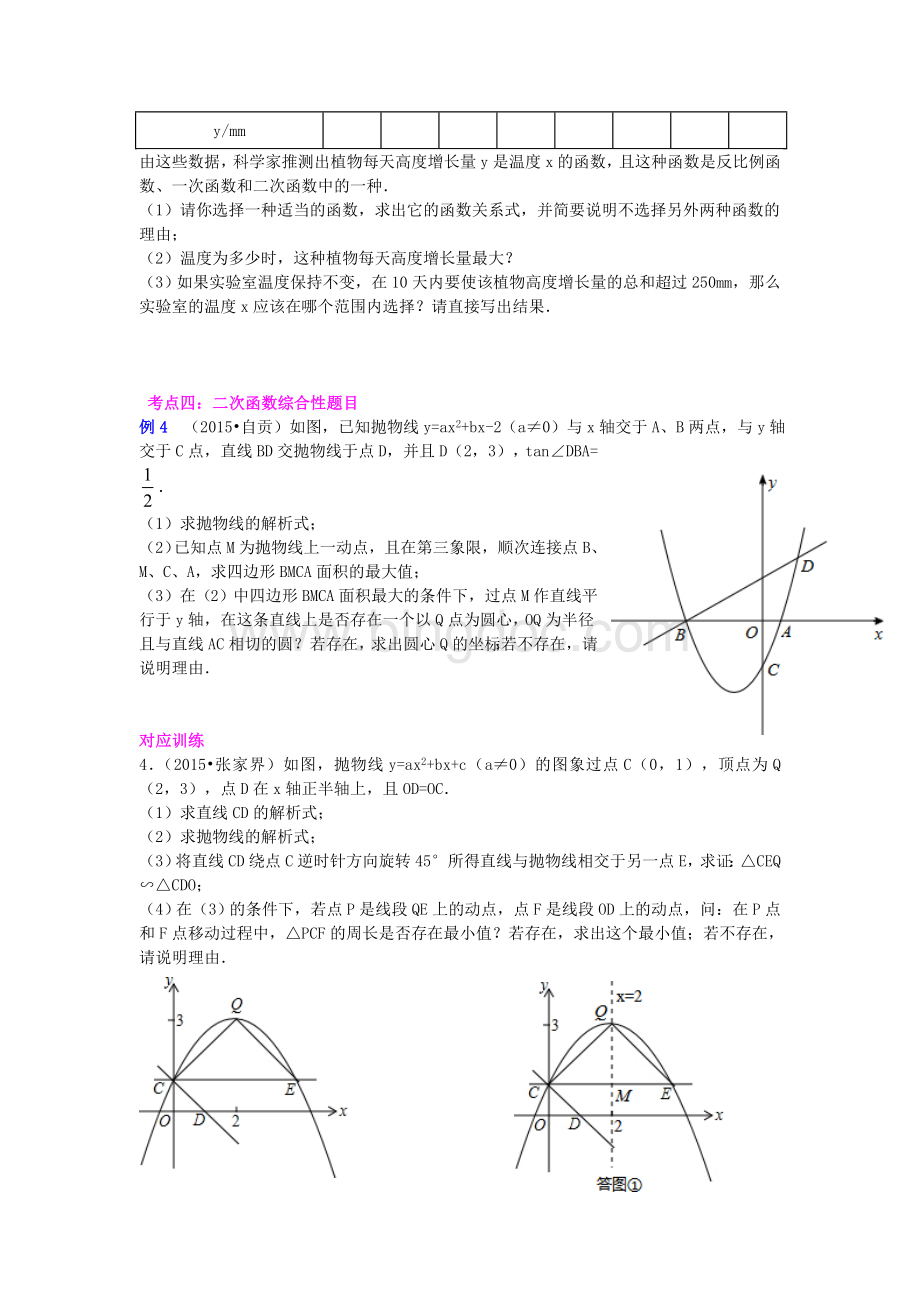 中考数学专题复习二次函数综合应用.doc_第2页