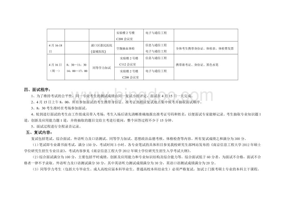 南京信息工程大学电子与信息工程学院2012年招收硕士研究生复试与录取工作细则文档格式.doc_第3页