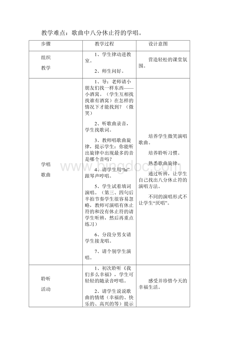 人音版小学三年级上册音乐教案1Word文件下载.docx_第3页