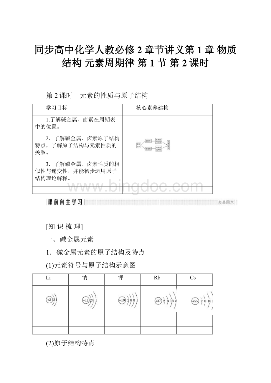 同步高中化学人教必修2章节讲义第1章 物质结构 元素周期律 第1节 第2课时Word下载.docx_第1页