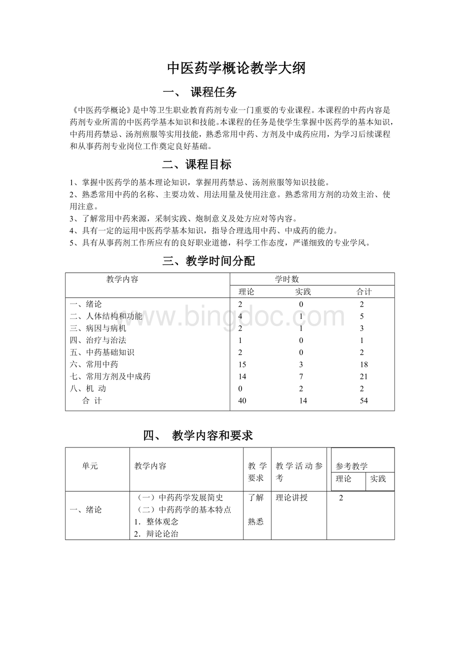 中医药学概论教学大纲.doc_第1页