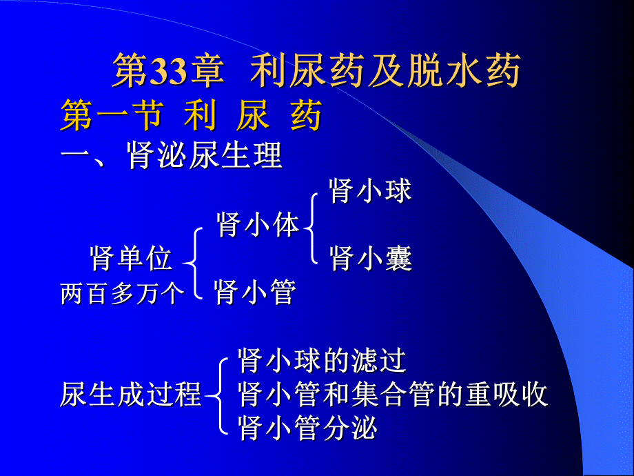 中国药科大学药理学第33章利尿药和脱水药.ppt