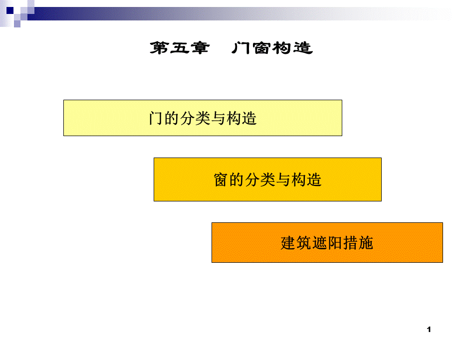 建筑构造第5章门窗精简版需调整0PPT资料.ppt_第1页