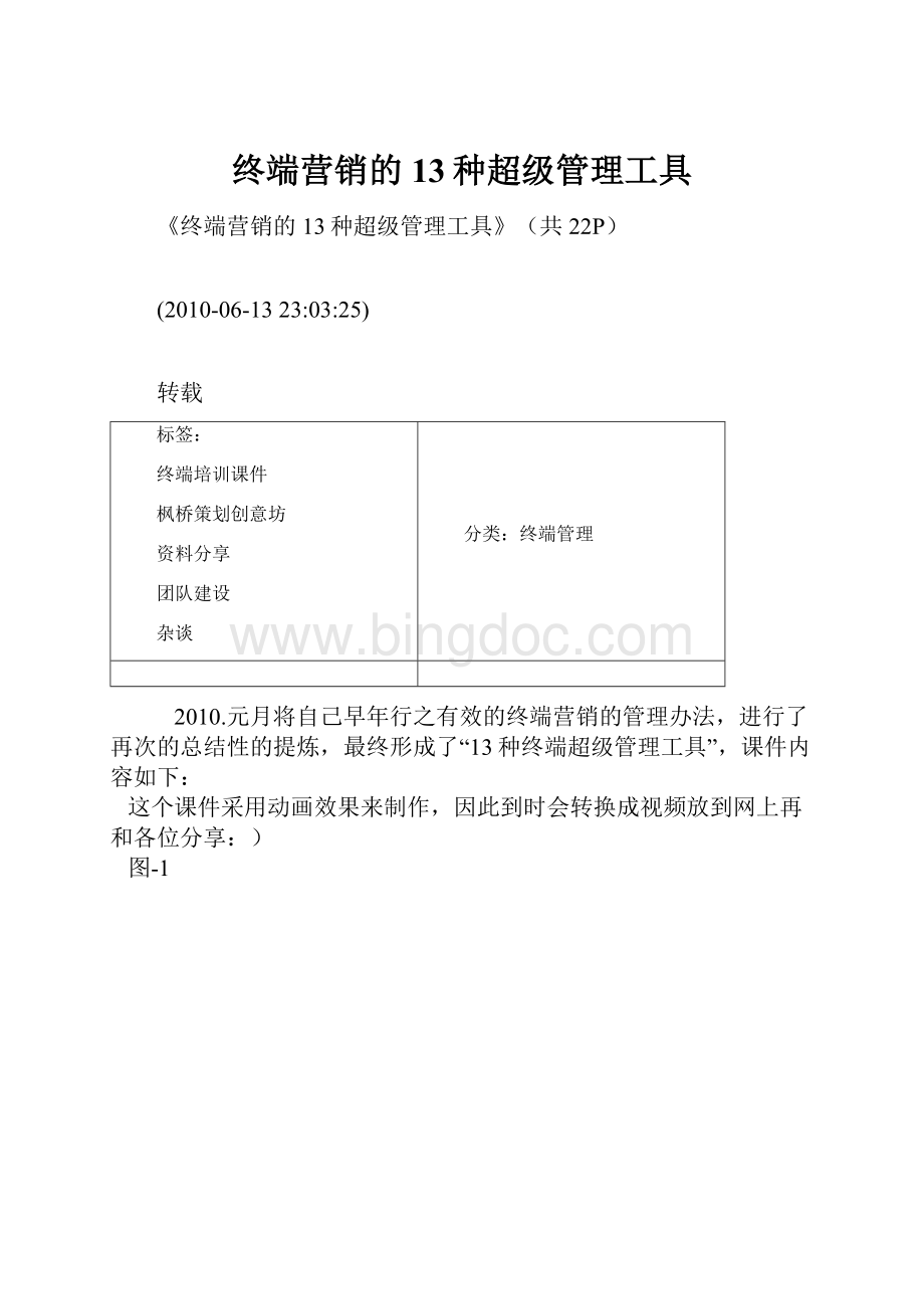 终端营销的13种超级管理工具Word文档格式.docx_第1页