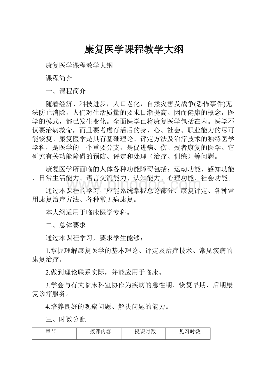 康复医学课程教学大纲.docx_第1页