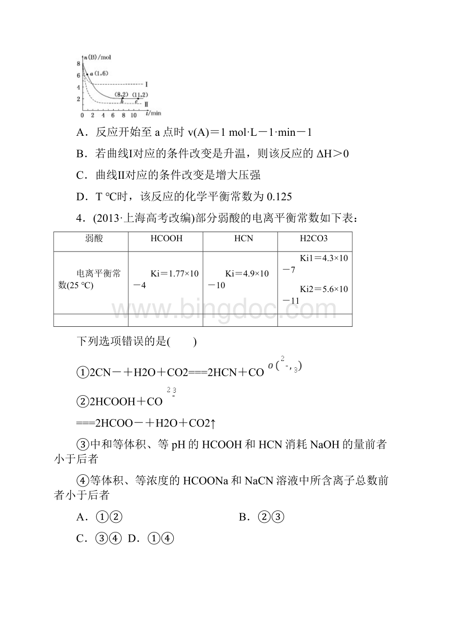 专题专项训练五 四大平衡常数的重要应用文档格式.docx_第2页