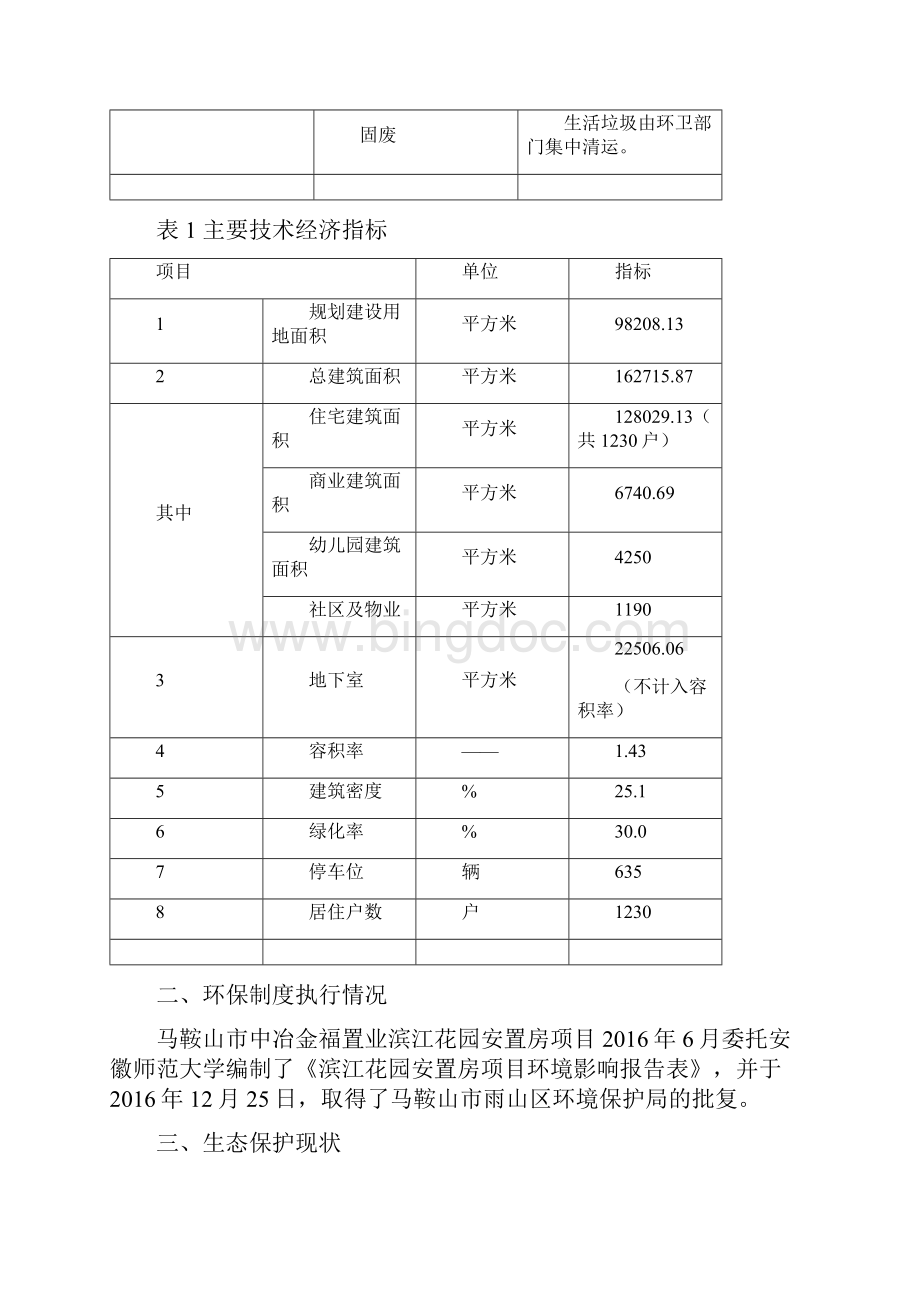 马鞍山市中冶金福置业滨江花园安置房竣工环境保护验收公示关Word格式文档下载.docx_第3页