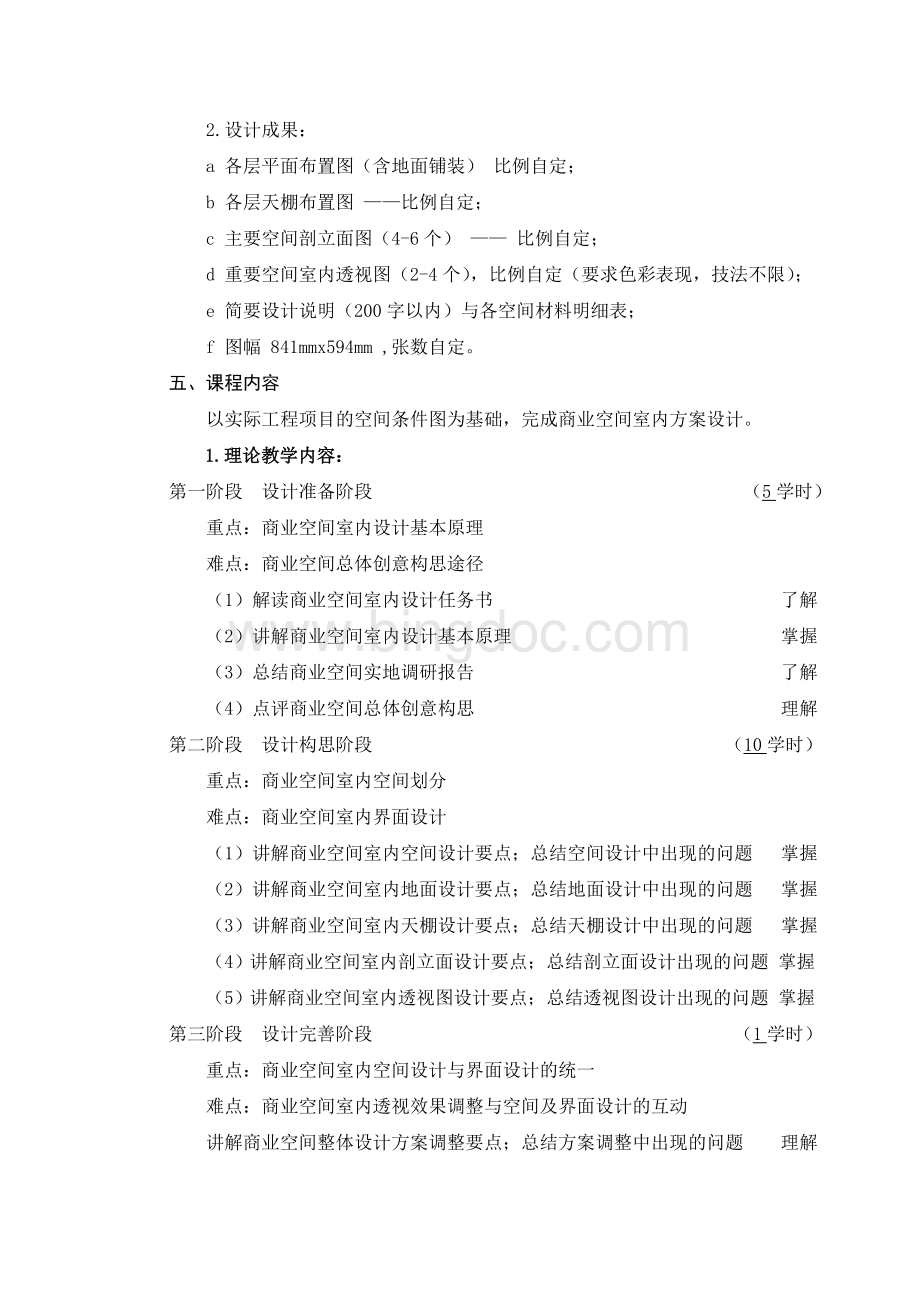 《商业空间室内设计》教学大纲Word文档格式.doc_第3页