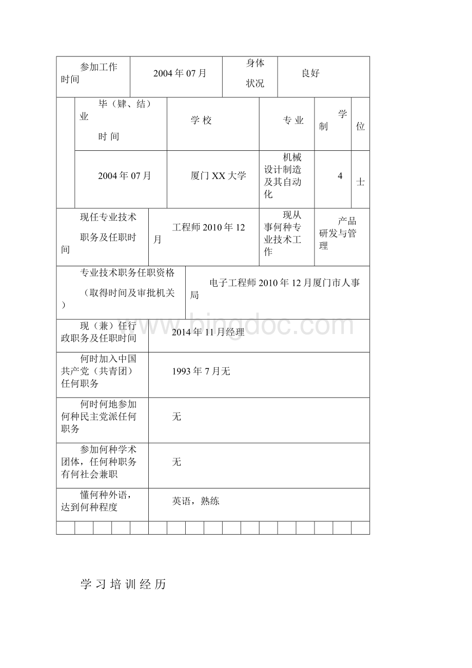 高级工程师专业技术职务任职资格评审表文档格式.docx_第3页