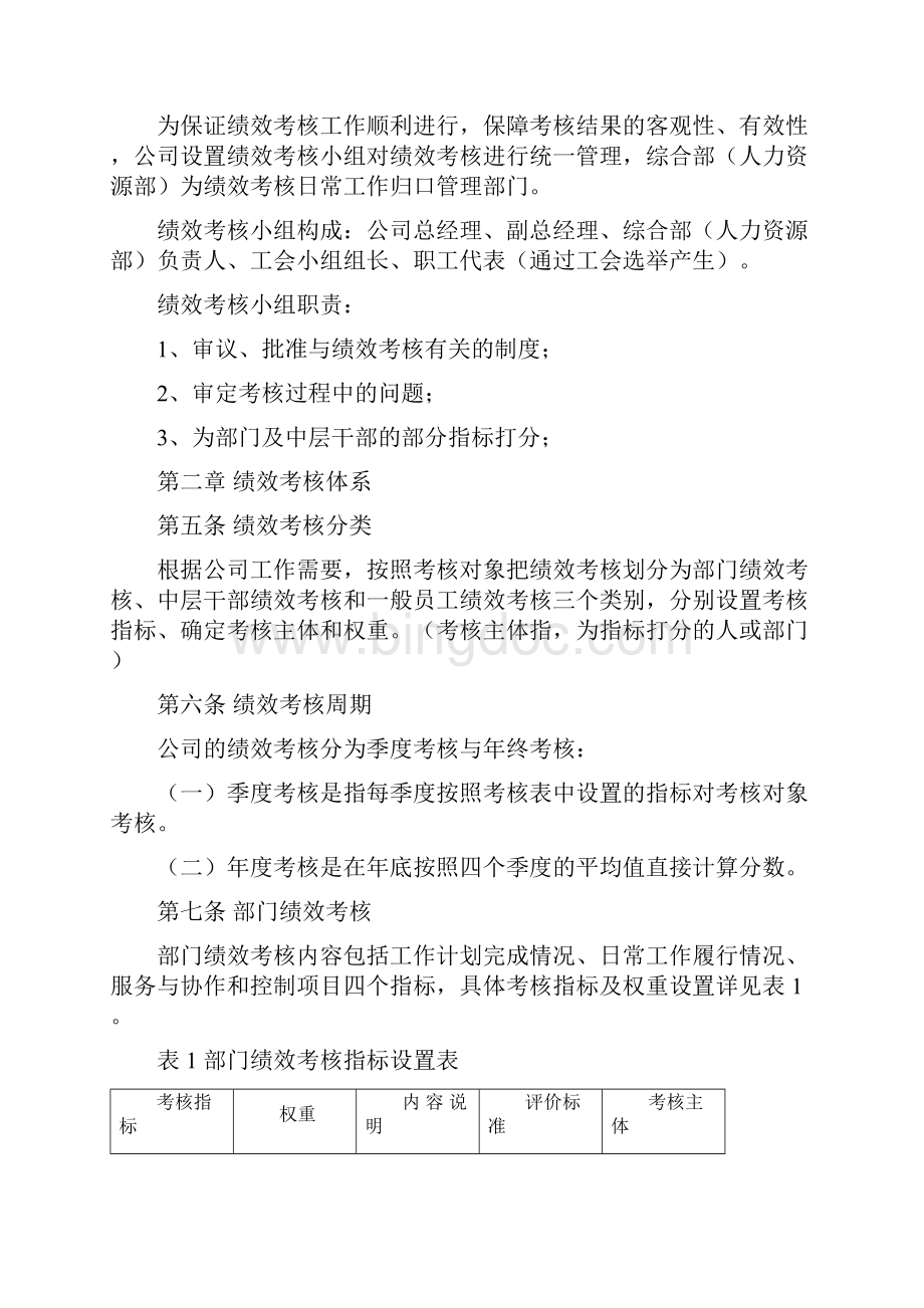 完整版集团绩效考核管理办法Word文档下载推荐.docx_第2页