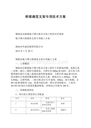 桥梁满堂支架专项技术方案.docx