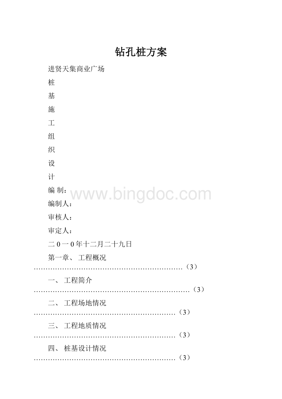 钻孔桩方案Word格式.docx