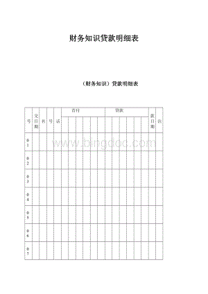 财务知识贷款明细表.docx