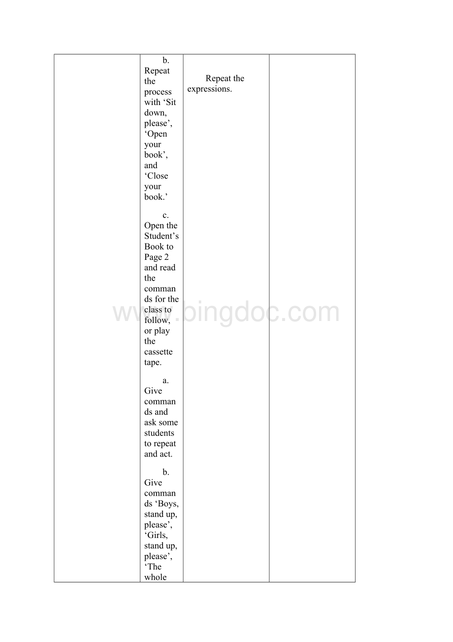 小学英语沪教版一年级上册牛津标准版Unit 1 My Classroom 教案1Word文档下载推荐.docx_第3页