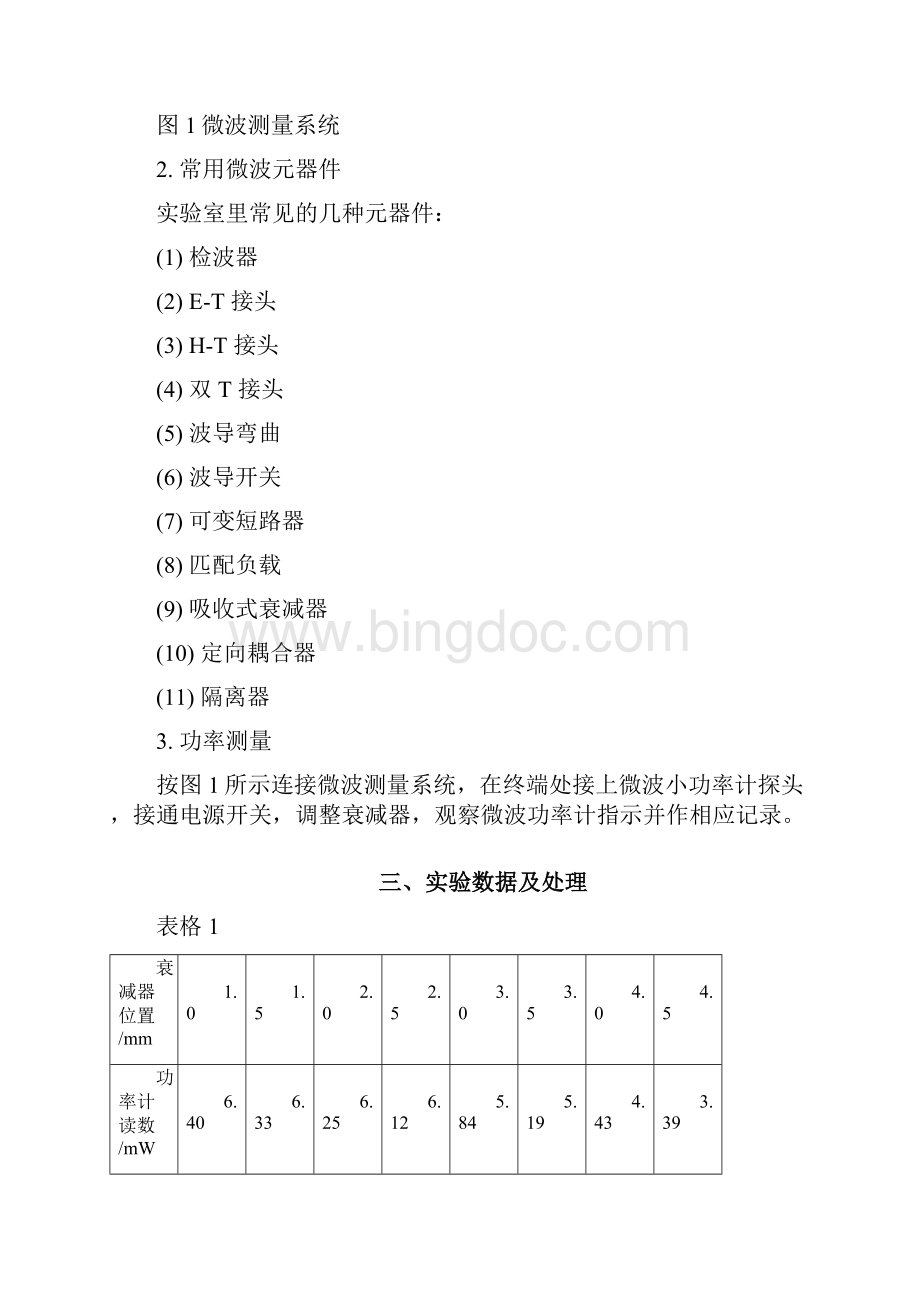 南昌大学微波实验报告1Word下载.docx_第3页