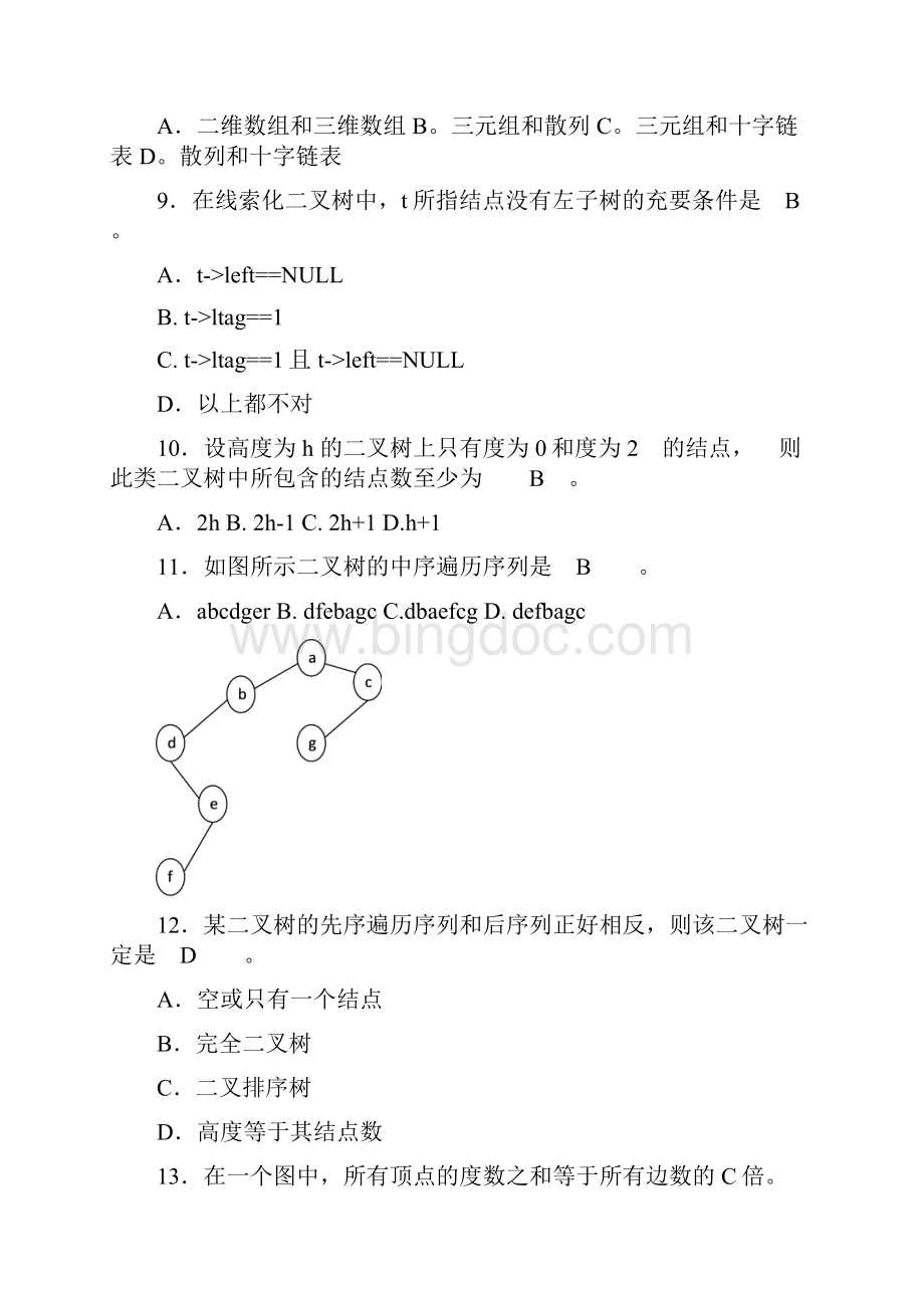 数据结构复习题Word文件下载.docx_第2页