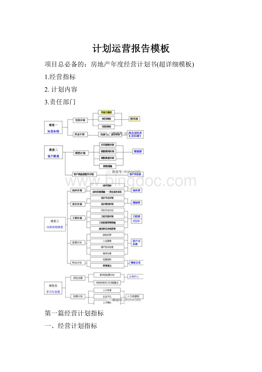 计划运营报告模板Word文档格式.docx_第1页