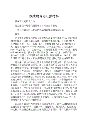 执法规范化汇报材料.docx