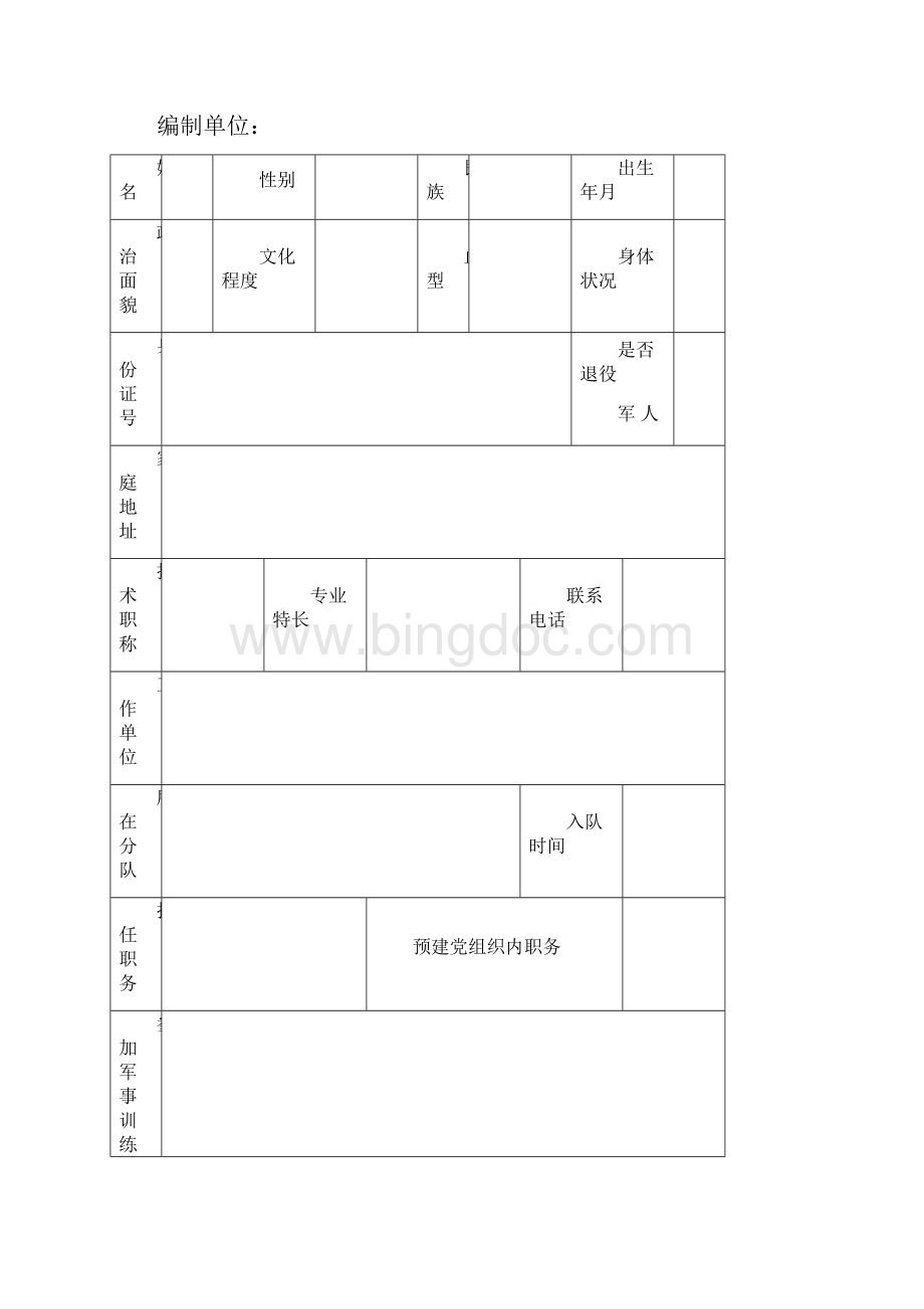 基干民兵档案模板.docx_第3页