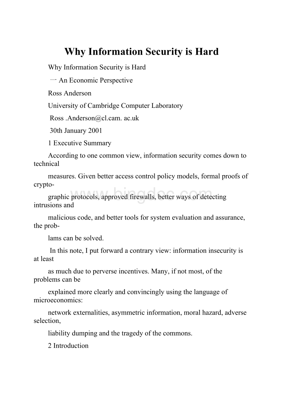 Why Information Security is HardWord下载.docx_第1页