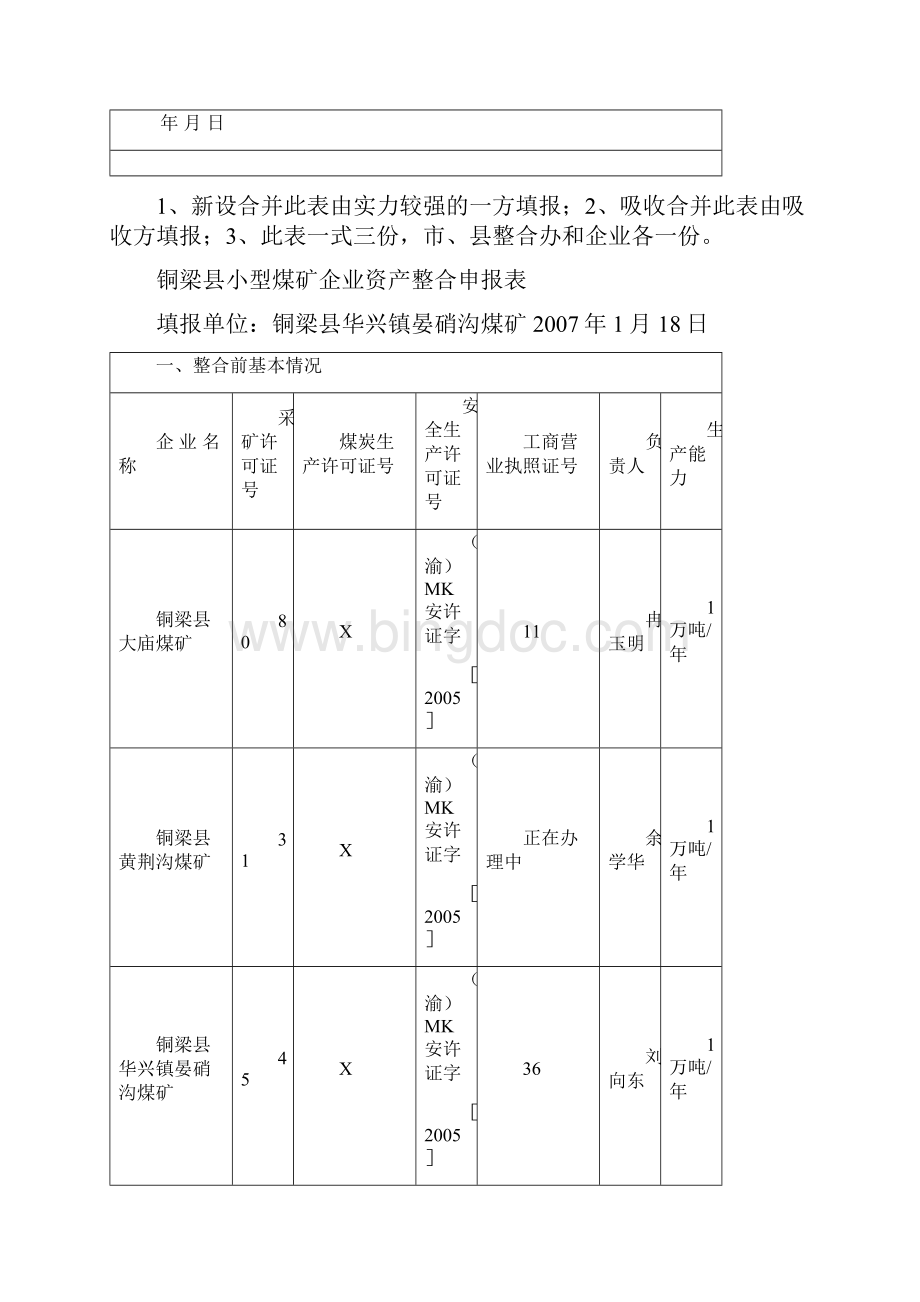 煤矿企业资产整合申报表.docx_第3页