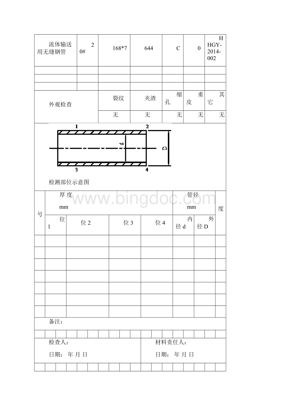 SH3543G415钢管检查验收记录Word文件下载.docx_第3页